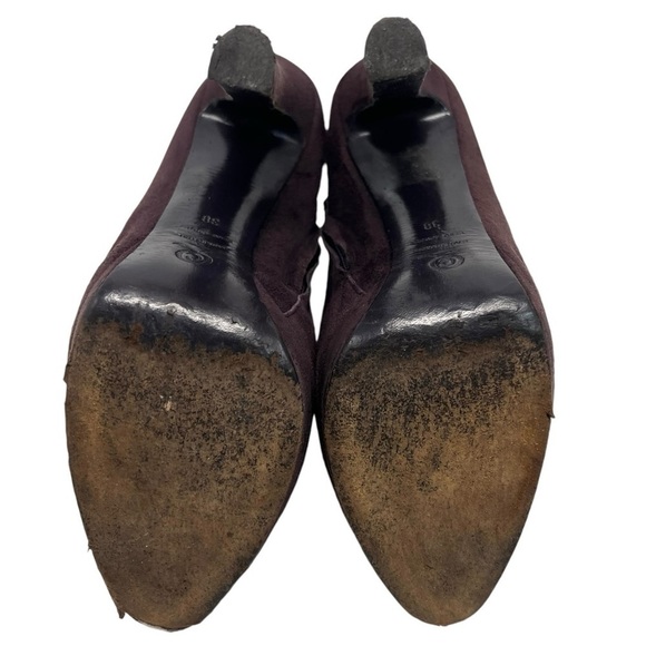 Alexander McQueen Deep Purple Suede High Heel Platform Ankle Booties Women 38 - Picture 12 of 16